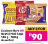 Cadbury Bars Or Nestle Mini Bags (135gm/180gm) Assorted-For Any 2