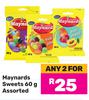 Maynards Sweets Assorted-For 2 x 60gm