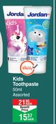 Jordan Kids Toothpaste Assorted-50ml Each