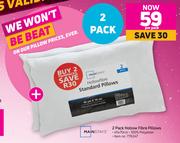 Mainstays 2 Pack Hollow Fibre Pillows-Per Pack