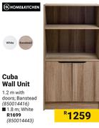 Home & Kitchen Cuba Wall Unit White 850014443-1.8m