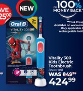 Oral-B Vitality 300 Kids Electric Toothbrush Assorted