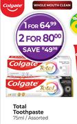 Colgate Total Toothpaste Assorted-75ml