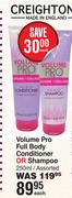 Creightons Volume Pro Full Body Conditioner Or Shampoo Assorted-250ml Each