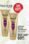 Pantene 3 Minute Miracle Conditioner Assorted-200ml/300ml Each