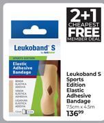 Leukoband S Sports Edition Elastic Adhesive Bandage 7.5cm x 4.5m