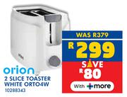 Orion 2 Slice Toaster White ORT04W