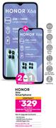 2 x Honor X6a Smartphone-On 1.3GB Red Top Up Core More Data + Flexi 80