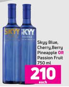 Skyy Blue Cherry, Berry Pineapple Or Passion Fruit-750ml Each