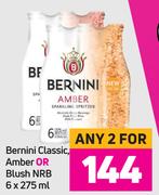 Bernini Classic, Amber Or Blush NRB-For 2 x 6 x 275ml