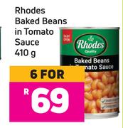 Rhodes Baked Beans In Tomato Sauce-For 6 x 410g
