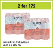 Brutal Fruit Ruby Apple Cans-For 2 x 6 x 500ml