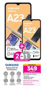 02 x Samsung Galaxy A23 4G Smartphone-On 1GB Red Top Up Core More Data + On Promo 70