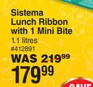 Sistema 1.1Ltr Lunch Ribbon With 1 Mini Bite
