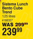 Sistema 1.25Ltr Lunch Bento Cube Trend