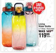 Living 1.7Ltr Water Bottle Assorted-Each