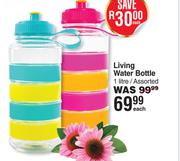 Living 1Ltr Water Bottle Assorted-Each