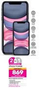 2 x Apple iPhone 11 64GB Smartphone-On 1.2GB Red Core More Data + On Promo 75