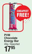 PVM Chocolate Energy Bar Assorted-45g