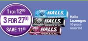 Halls Lozenges 10 Pieces Assorted-For 1
