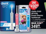 Oral B Vitality D100 Or kids Frozen Electric Toothbrush-Each