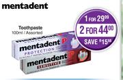 Mentadent Toothpaste Assorted-For 1 x 100ml