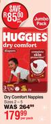 Huggies Dry Comfort Nappies Sizes 2-5-Per Pack