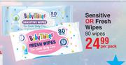 Baby Things Sensitive Or Fresh Wipes 80 Wipes-Per Pack