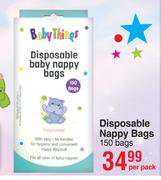 Baby Things Disposable Nappy Bags 150 Bags-Per Pack