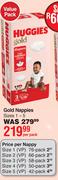 Huggies Gold Nappies Sizes 1-5-Per Pack