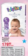 Baby Things Premium Nappies Sizes 1-4-Per Pack
