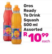 Oros Ready To Drink Squash Assorted-500ml Each