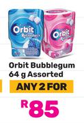 Orbit Bubblegum Assorted-For Any 2 x 64g