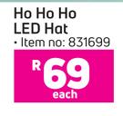 Ho Ho Ho LED Hat-Each