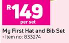 My First Hat & Bib Set-Per Set