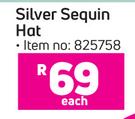 Silver Sequin Hat-Each