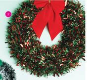 45cm Tinsel Wreath