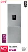 Defy 348Ltr Metallic Fridge Freezer DAC645