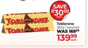 Toblerone Chocolate Assorted-360g Each