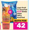Liqui Fruit 1L Plus Simba Chips 120g Assorted-Both For