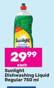 Sunlight Dishwashing Liquid Regular-750ml Each