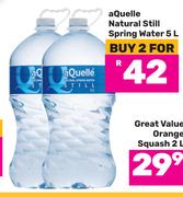 Aquelle Natural Still Spring Water-For 2 x 5L