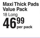 Always Maxi Thick Pads Value Pack 18 Long-Per Pack
