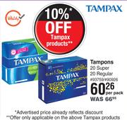 Tampax Tampoms 20 Super 20 Regular-Per Pack
