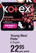 Kotex Young Maxi Pads 8 Super-Per Pack