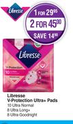 Libresse V Protection Ultra+ Pads 10 Ultra Normal, 8 Ultra Long+, 8 Ultra Goodnight-For 1