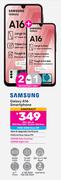 2 x Samsung Galaxy A16 Smartphone-On Red Flexi 160 + Promo 1GB Data
