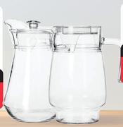 Regent 1.3Ltr Catering Glass Jug With Clear Lid-Each