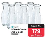 Regent 500ml Carafe Jug-6's Pack