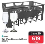 Regent 24's Flute Glasses In Crate-Per Crate